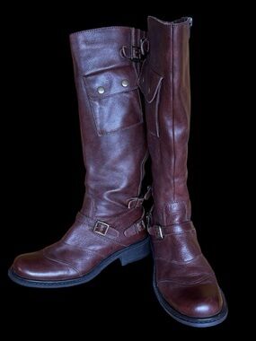 🏇 MARC Riding/ Moto Boots w/ Side pocket & Buckle details, Sz 40EU/9US